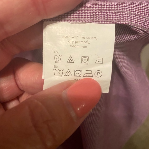 Lg Purple Wrinkle Free Shirt by Chaps - Picture 6 of 8